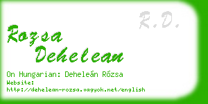 rozsa dehelean business card